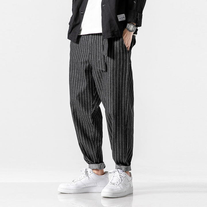 Haruto | Japanese Denim Stripe Pants