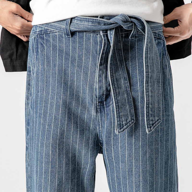 Haruto | Japanese Denim Stripe Pants