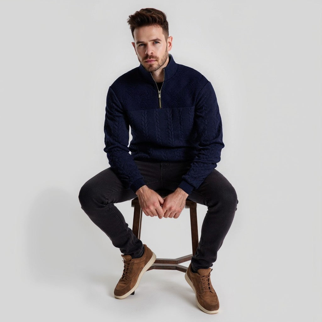 Victor | Vintage-Inspired Zip Sweater