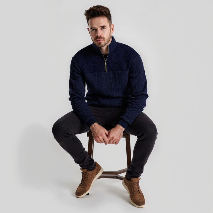 Victor | Vintage-Inspired Zip Sweater