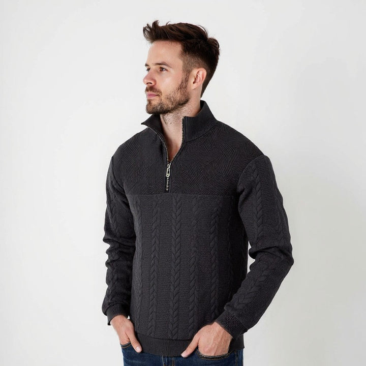 Victor | Vintage-Inspired Zip Sweater